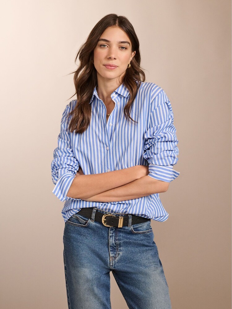 Baukjen Blue Rishma Organic 100% Cotton Shirt - Image 1 of 4