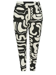 Yours Curve Black Double Pleated Harem Trousers - Image 5 of 5