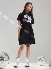 Lipsy Black Era Graphic T-Shirt Dress (4-14yrs) - Image 3 of 4