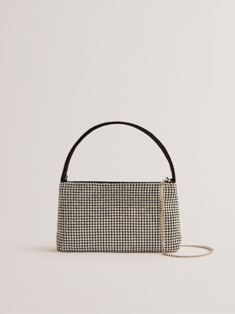 Ted Baker Gold/Black Crystal Glittar Shoulder Mini Bag - Image 1 of 4 Ted Baker Gold/Black Crystal Glittar Shoulder Mini Bag - Image 1 of 4