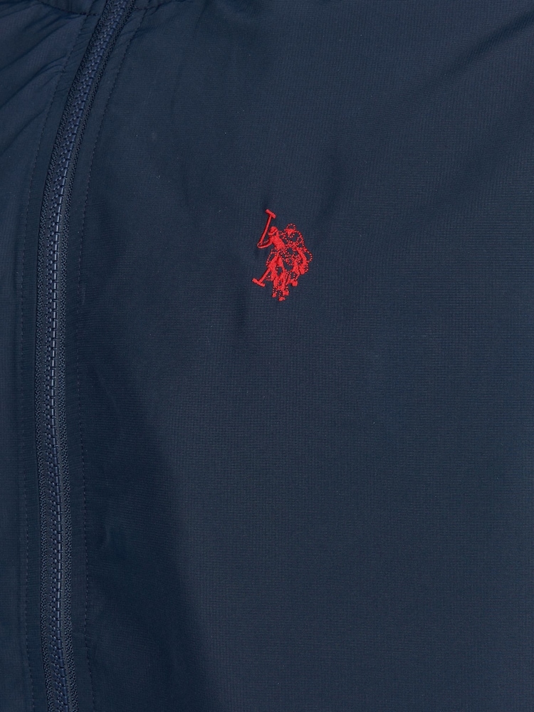 U.S. Polo Assn Blue Hooded Windbreaker Jacket - Image 11 of 11