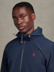 U.S. Polo Assn Blue Hooded Windbreaker Jacket - Image 2 of 11