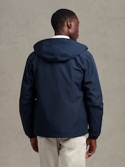 U.S. Polo Assn Blue Hooded Windbreaker Jacket - Image 3 of 11