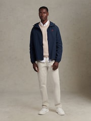 U.S. Polo Assn Blue Hooded Windbreaker Jacket - Image 4 of 11