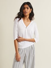Phase Eight White 100% Linen Leah Top - Image 1 of 7