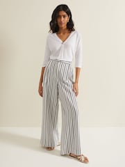 Phase Eight White 100% Linen Leah Top - Image 3 of 7