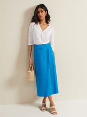 Phase Eight White 100% Linen Leah Top - Image 6 of 7