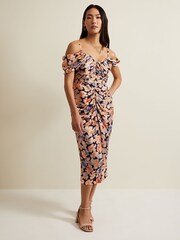 Phase Eight Black Cold Shoulder Prudence Midi Dress - Image 1 of 6