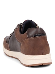 Pavers Brown Pavers Leather Accent Lace Up Brown Trainers - Image 3 of 5