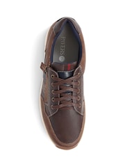 Pavers Brown Pavers Leather Accent Lace Up Brown Trainers - Image 4 of 5