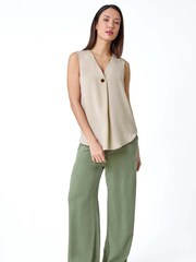 Roman Pink Pleat Front Button Detail Vest - Image 2 of 6
