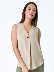 Roman Pink Pleat Front Button Detail Vest - Image 6 of 6