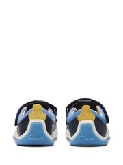 Clarks Navy Blue Wide Fit (G) Noodle Shine T Shoes - Image 2 of 8