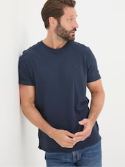 Mornarsko modra - FatFace 100% Cotton Crew T-Shirt - Slika 1 iz 5