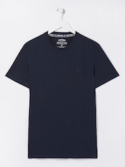 Mornarsko modra - FatFace 100% Cotton Crew T-Shirt - Slika 5 iz 5