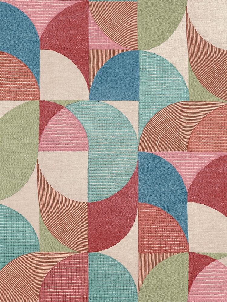 Graham & Brown Red Stitch Craze Wallpaper Sample - Image 2 of 3