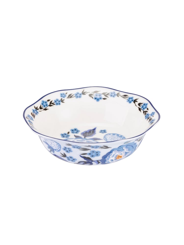 Cath Kidston Blue Strawberry Garden Set of 4 Cereal Bowls - Image 2 of 3