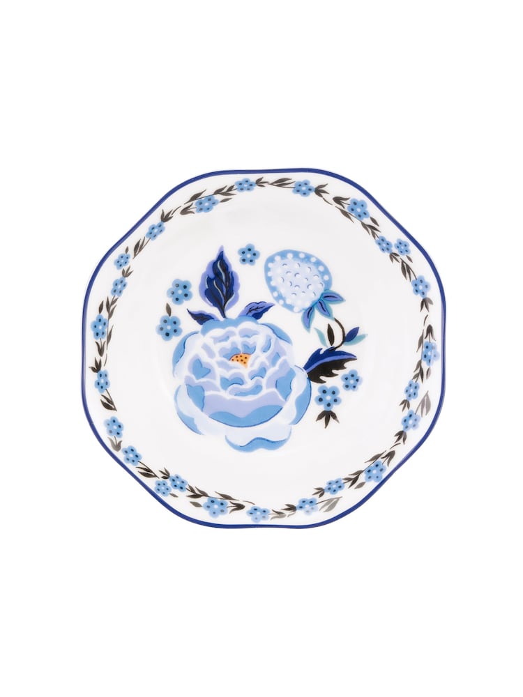 Cath Kidston Blue Strawberry Garden Set of 4 Cereal Bowls - Image 3 of 3