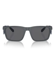 Emporio Armani Grey Ea4219 Rectangle Polarised Sunglasses - Image 1 of 5