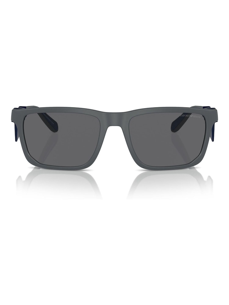 Emporio Armani Grey Ea4219 Rectangle Polarised Sunglasses - Image 1 of 5
