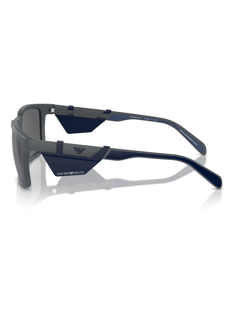 Emporio Armani Grey Ea4219 Rectangle Polarised Sunglasses - Image 5 of 5