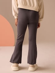 Charcoal Grey 1 Pack Rib Flare Leggings (3-16yrs) - Image 3 of 8