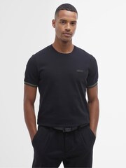 Barbour® International Spencer Waffle Textured 100% Cotton T-Shirt - Image 1 of 6