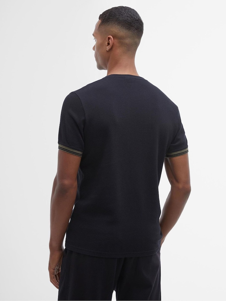 Barbour® International Spencer Waffle Textured 100% Cotton T-Shirt - Image 2 of 6 Barbour® International Spencer Waffle Textured 100% Cotton T-Shirt - Image 2 of 6