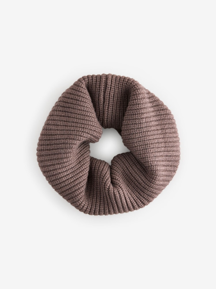 Mocha Brown Knitted Snood (1-16yrs) - Image 1 of 2 Mocha Brown Knitted Snood (1-16yrs) - Image 1 of 2