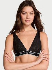 Victoria's Secret Black Lace Logo Bralette - Image 1 of 1
