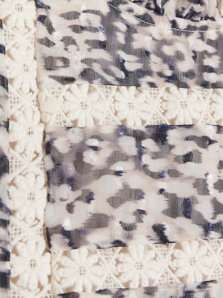 River Island White Girls Leopard Chiffon Dress - Image 3 of 3