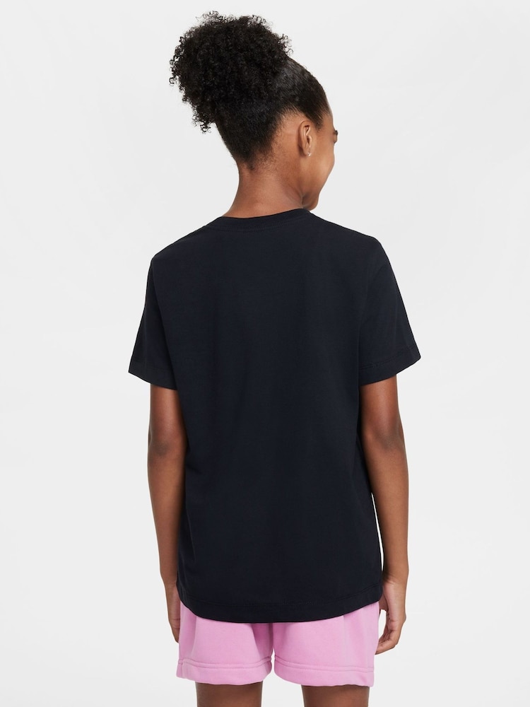 Nike Black Sportswear Dog Graphic T-Shirt - Image 2 of 4