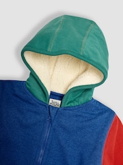 JoJo Maman Bébé Cobalt Construction Pockets Applique Cosy Hoodie - Image 3 of 3