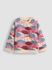 JoJo Maman Bébé Pink Bunny Hills Sweatshirt - Image 1 of 3