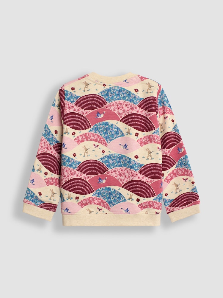 JoJo Maman Bébé Pink Bunny Hills Sweatshirt - Image 2 of 3