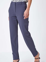 Roman Grey Long Straight Leg Stretch Trousers - Image 1 of 6