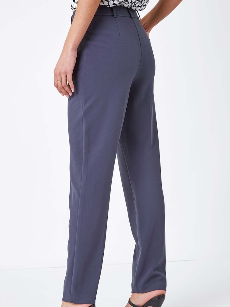 Roman Grey Long Straight Leg Stretch Trousers - Image 2 of 6