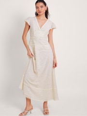 Monsoon Cream Irene Broderie Dress - Image 1 of 6