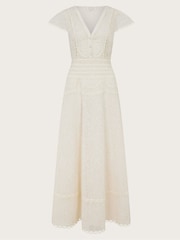 Monsoon Cream Irene Broderie Dress - Image 6 of 6