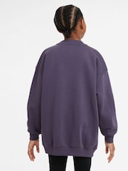 Фиолетовый изюм - Флисовый свитшот свободного кроя Nike Club - Image 2 of 7