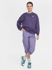 Фиолетовый изюм - Флисовый свитшот свободного кроя Nike Club - Image 3 of 7