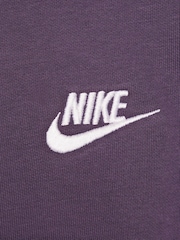 Фиолетовый изюм - Флисовый свитшот свободного кроя Nike Club - Image 7 of 7