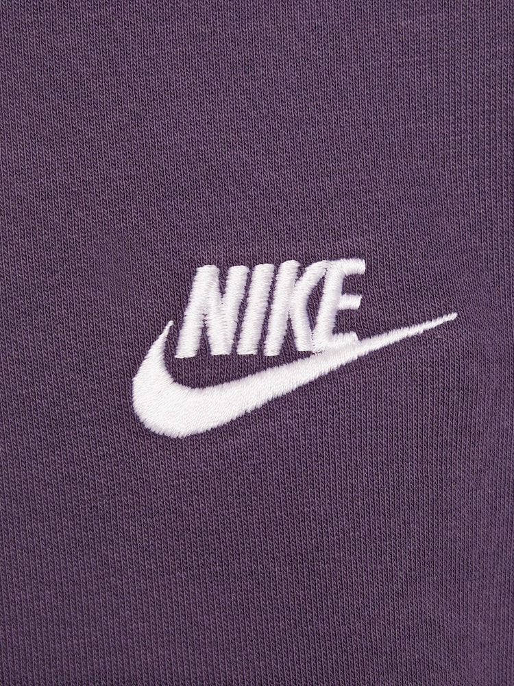 Фиолетовый изюм - Флисовый свитшот свободного кроя Nike Club - Image 7 of 7