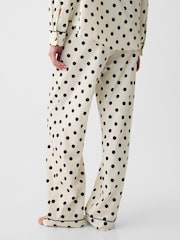 Gap Cream Polka Dot Poplin Pyjama Bottoms - Image 2 of 4