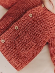 Red My First Christmas Knitted 100% Cotton Cardigan - Image 4 of 10