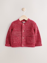 Red My First Christmas Knitted 100% Cotton Cardigan - Image 5 of 10