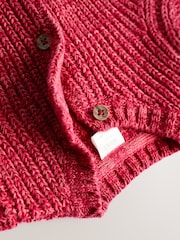Red My First Christmas Knitted 100% Cotton Cardigan - Image 8 of 10