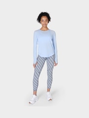 Sweaty Betty Blue Shell Print Full Length Power Workout Leggings - Image 3 of 9