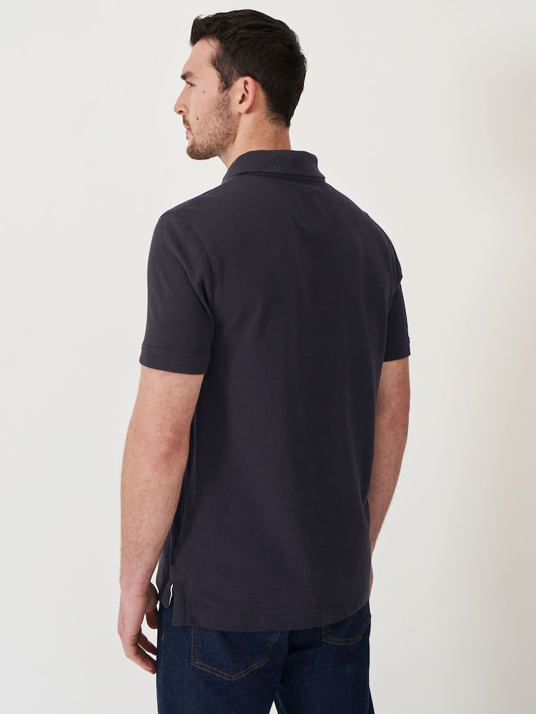 Crew Clothing Black 100% Cotton Pique Polo Shirt - Image 2 of 5
