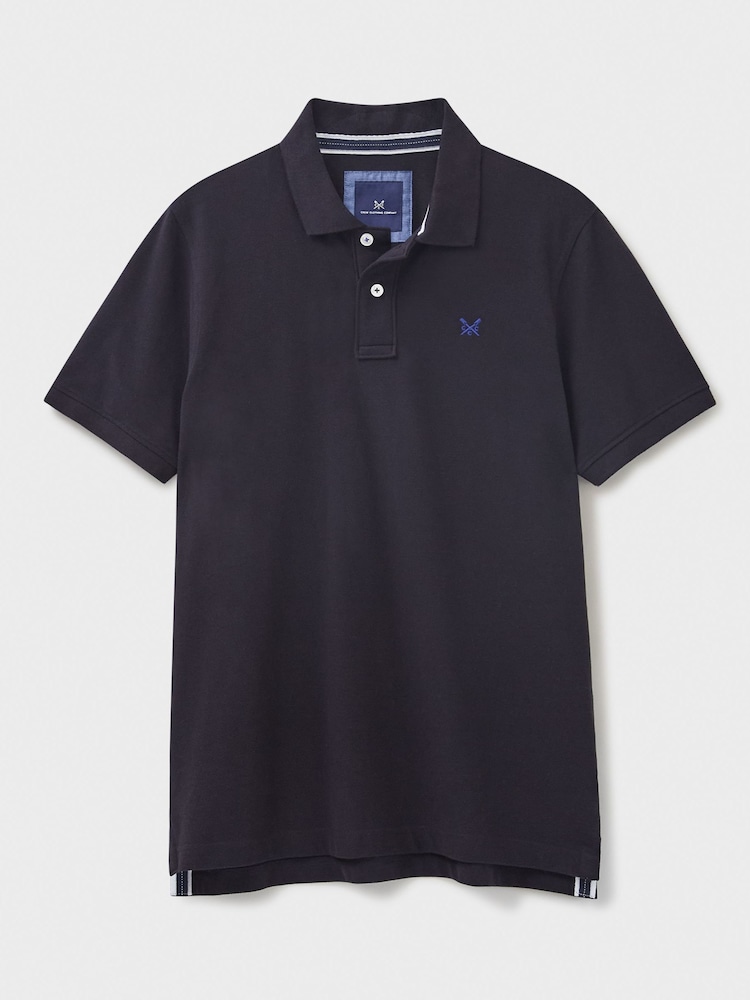 Crew Clothing Black 100% Cotton Pique Polo Shirt - Image 5 of 5
